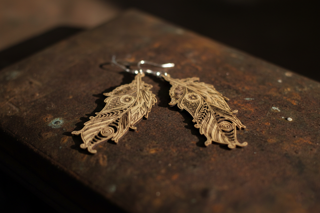 BOUCLE D'OREILLE N°16 : Plume #1