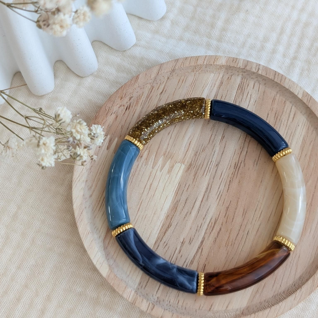 Bracelet Lison bleu glitter