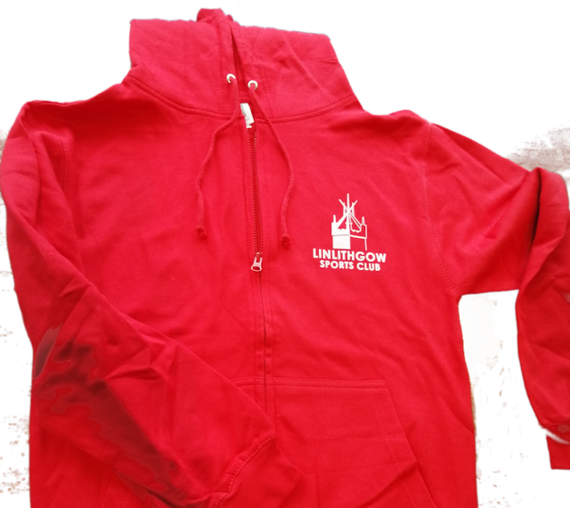 Adult's Red Zipped Hoodie