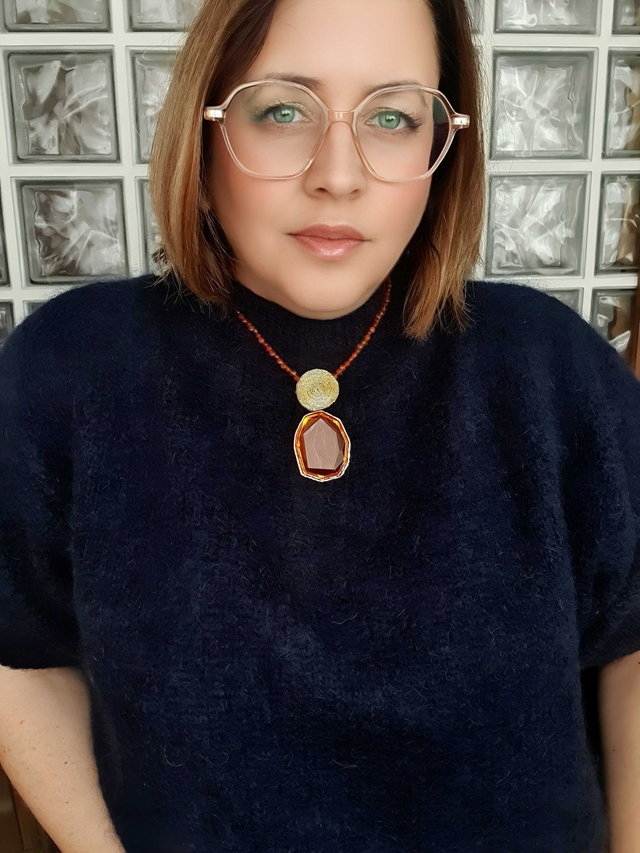 Collier Tourbillons orange