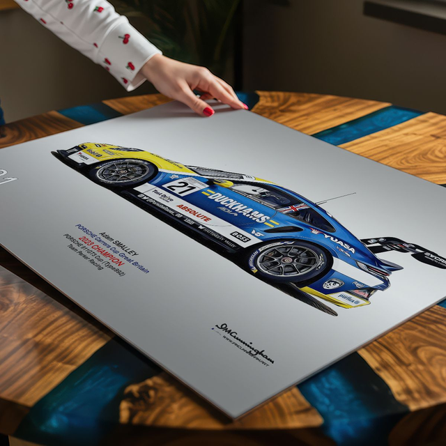 C231212 Porsche 992GT3Cup PCCGB23 Champion Team Parker Racing #21 Side