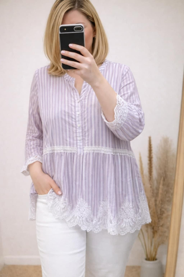 Chemise Agathe lila 