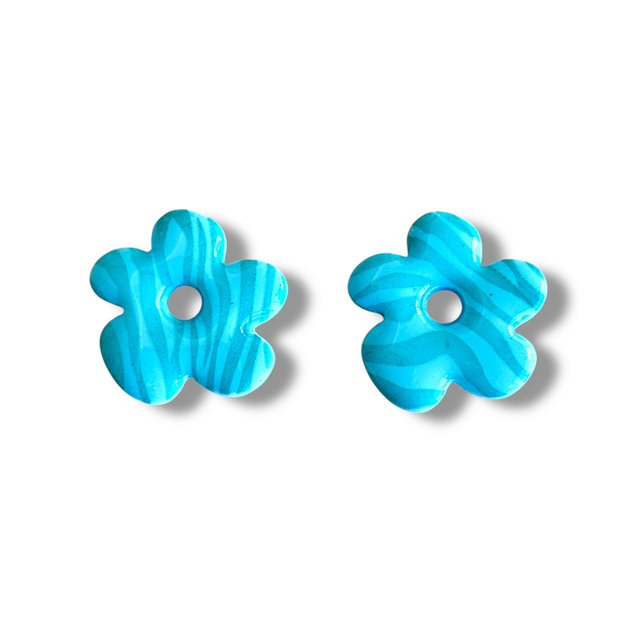 Pampilles Ilona zébrées turquoise 