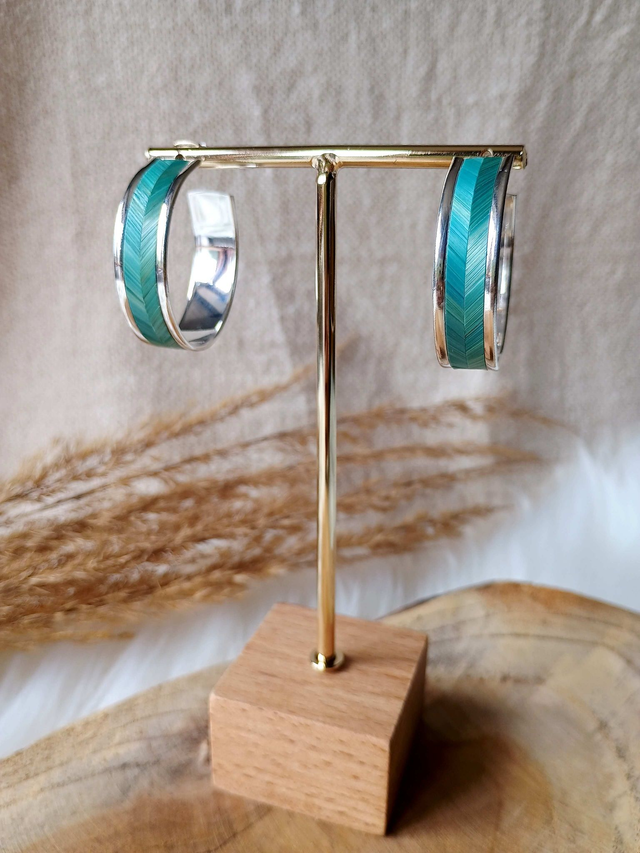 Boucles d'oreilles CRÉOLES Chevron