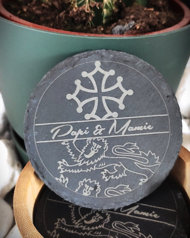 Dessous de verre en ardoise