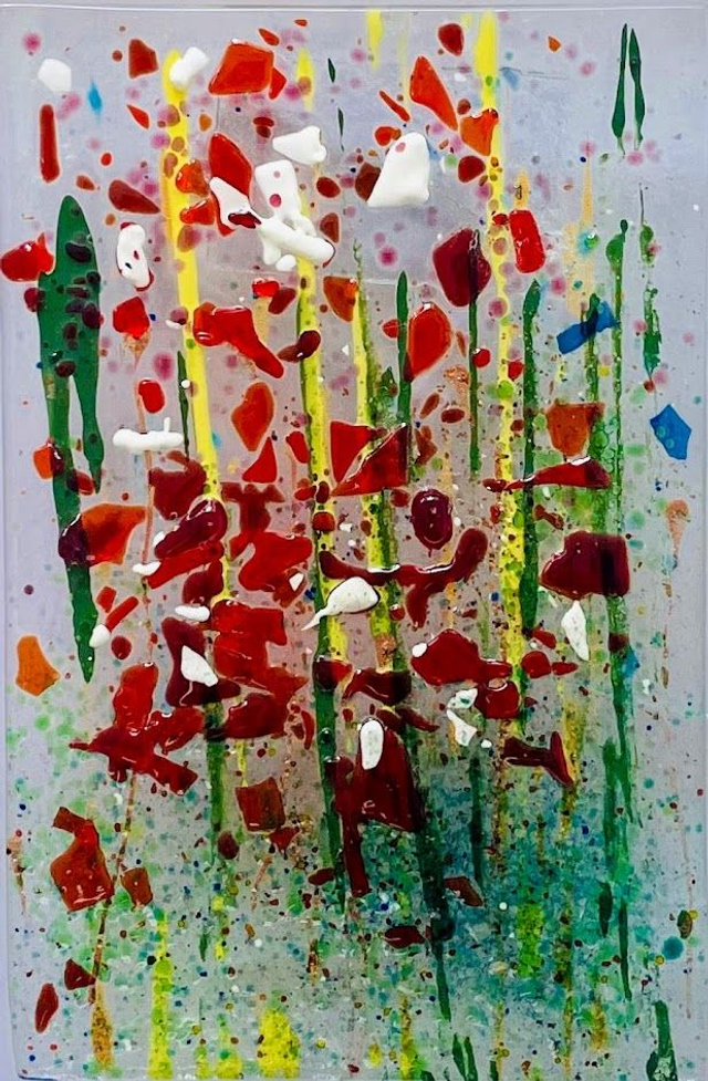 Wilde bloemen - miniatuurpaneel (9773) - in luxe houten frame 