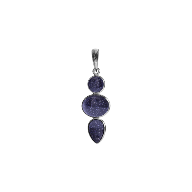 Blue Goldstone Mixed Shape Necklace