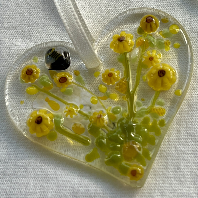 Sunflower Hanging Hearts