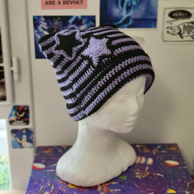 Bonnet chat étoiles