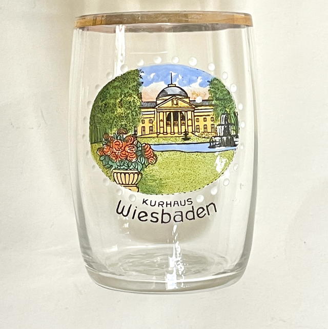 Wiesbaden Kurhaus Glas Trinkbecher