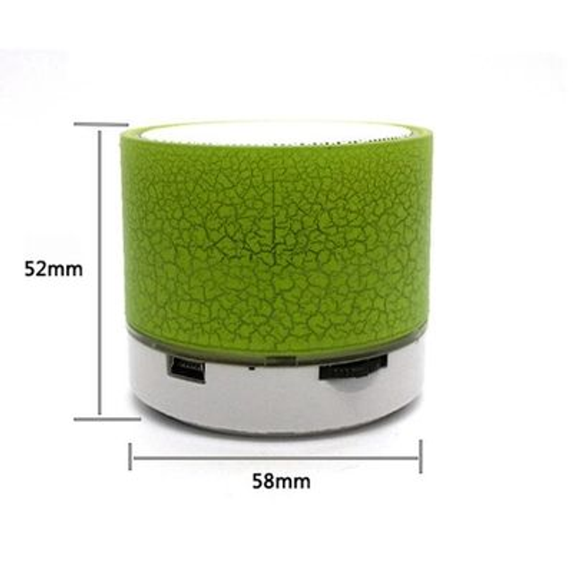 Mini Enceinte Bluetooth Portable Puissant avec LED, sans fil, pour l&#039;Extérieur, Main Libre Téléphone  couleur vert