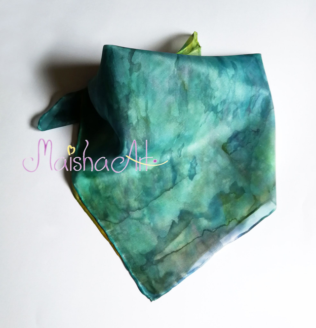 Unikatna, Ročno poslikana Svilena Ruta, Zelenci 