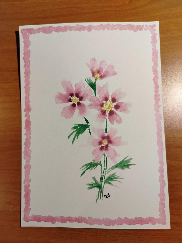 Aquarelle originale fleurs 