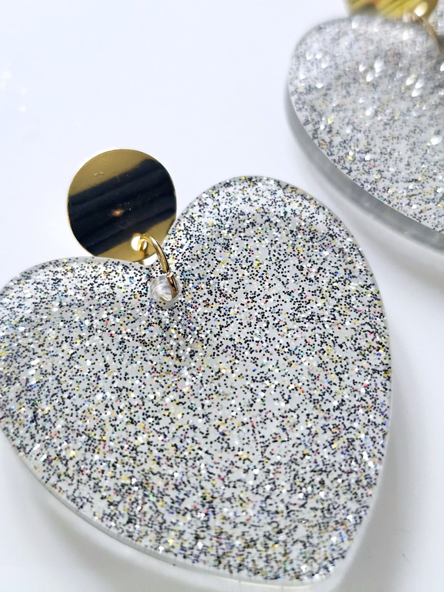 KISS'KISS aux paillettes grises et dorées 