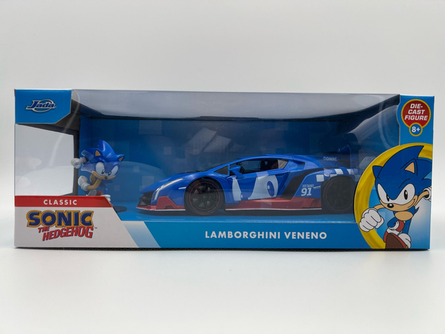 Lamborghini Veneno with Sonic figure - Scale - 1:24