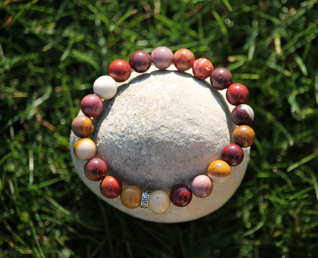 Bracelet jaspe mokaïte