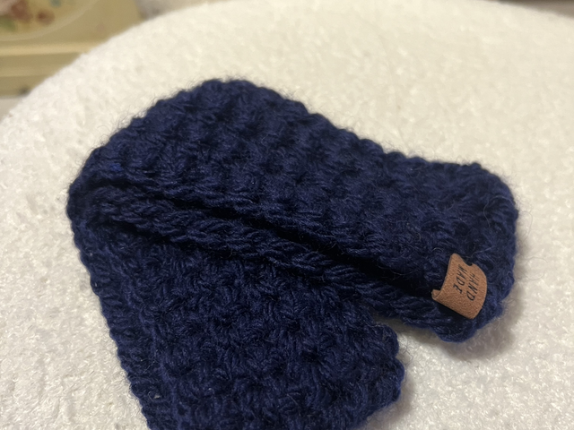 Bandeau en crochet Améthyste - Bleu marine