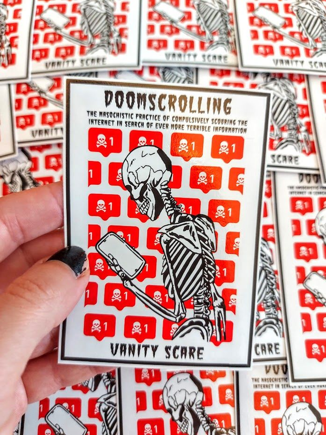 Doomscrolling Sticker