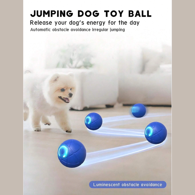 “Smart Pet Jump Kamuolys” įdomus ir patvarus interaktyvus žaislas su USB įkrovimu