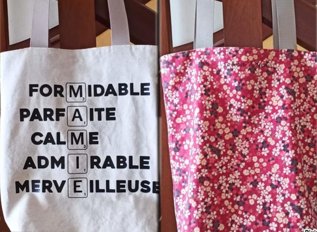 Tote bag réversible MAMIE Fleurs