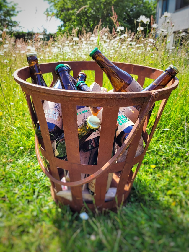 Vuurkorf met bier