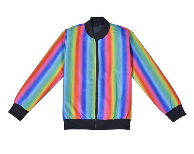 Rainbow bomber jacket