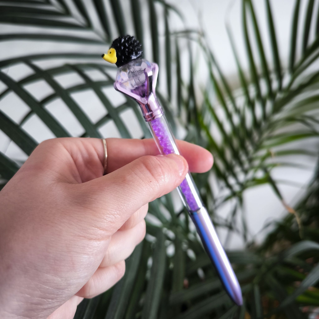 Stylo baguette magique - Hérisson (violet)