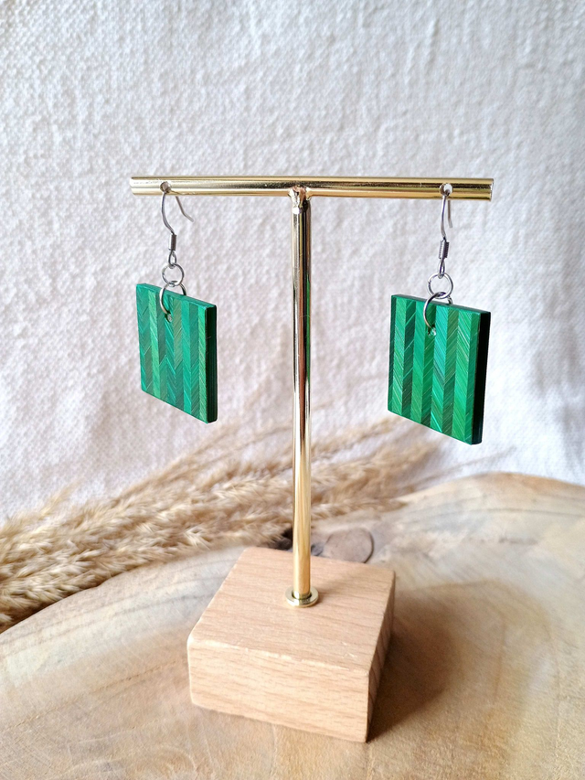 Boucles d'oreilles CARRÉ Chevron