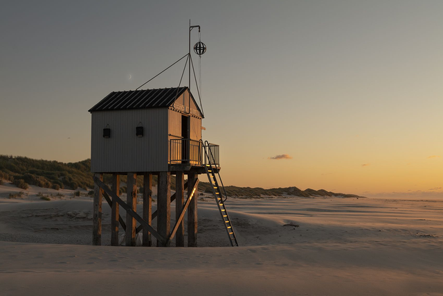 Das "Drenkelingenhuisje" auf der Watteninsel Terschelling