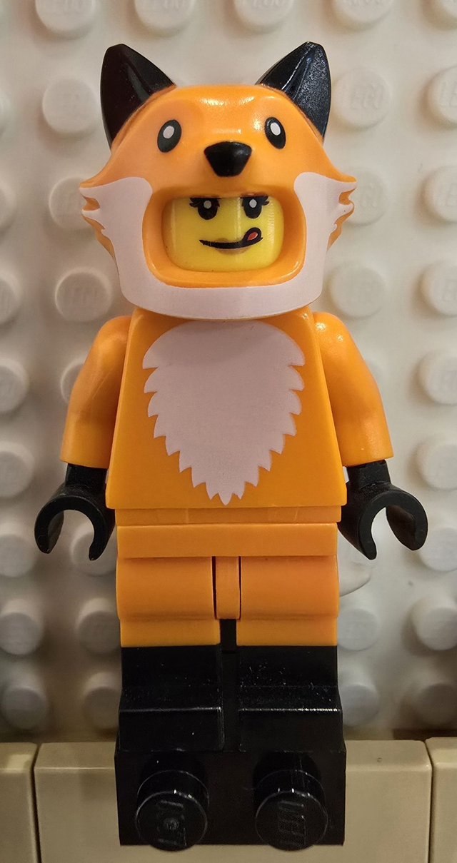 LEGO col355 Mädchen im Fuchskostüm Minifigur