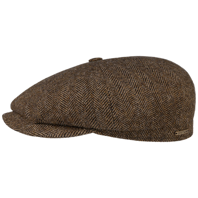 Stetson Hatteras Classic Wool Herringbone Brown