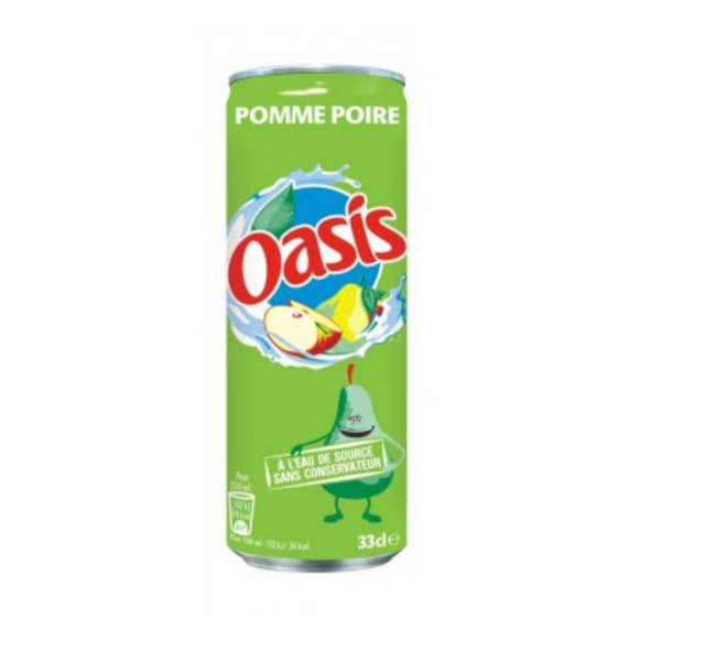 Canette oasis pomme poire 33cl 🍏🍐