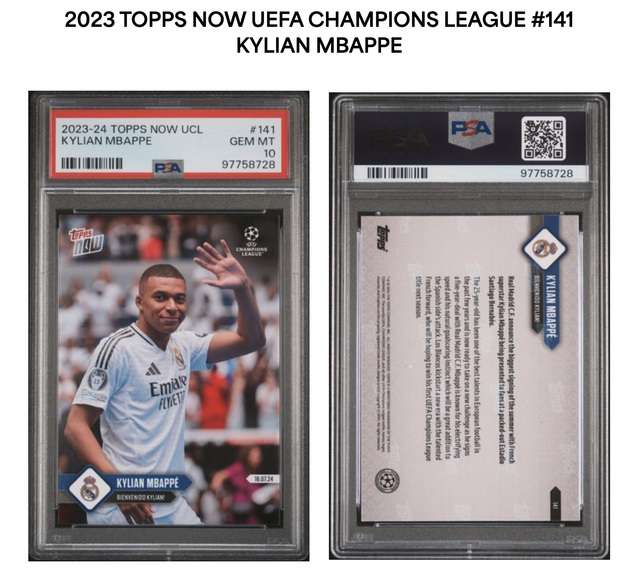 GEM MT 10 Label PSA 2023 Brand Title TOPPS NOW UEFA CHAMPIONS LEAGUE KYLIAN MBAPPE