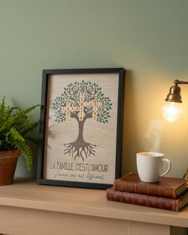 Cadre arbre de vie personnalisé