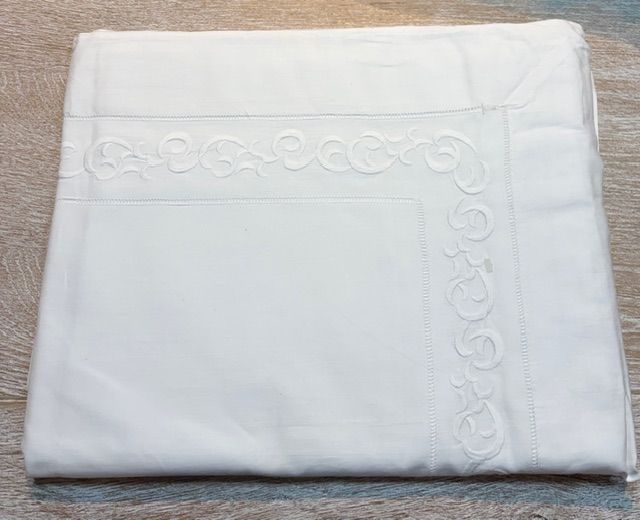 JUEGO SABANAS BORDADAS ALGODON CAMA 90X2   