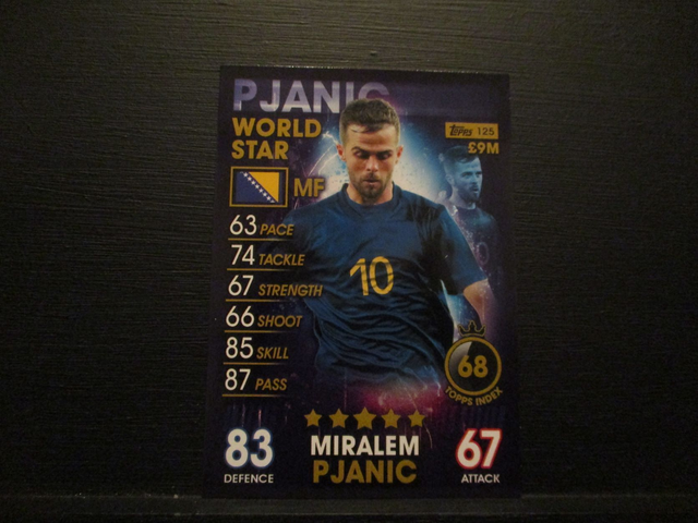 Miralem Pjanic - World Star Match Attax 101 Original Trading Card