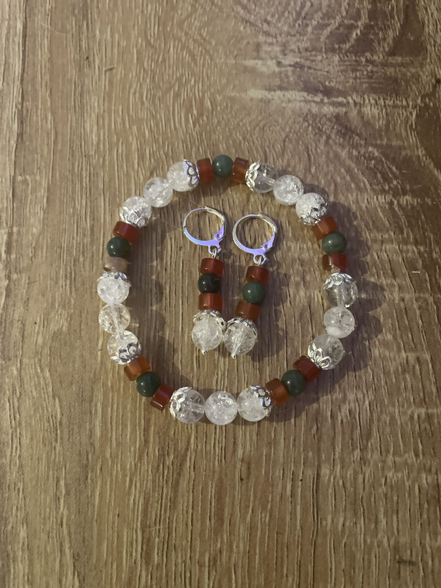 Bracelet et Boucles d'oreilles femme