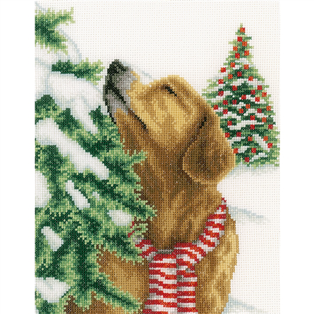 Vervaco Dog in Winter Counted Cross Stitch Kit 