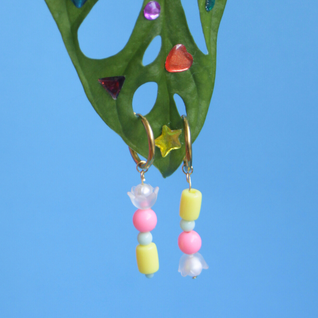 Boucles d'oreilles Fleur Nacre