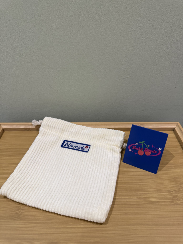 LABÖMADE DIY 16cm Drawstring Pouch - White