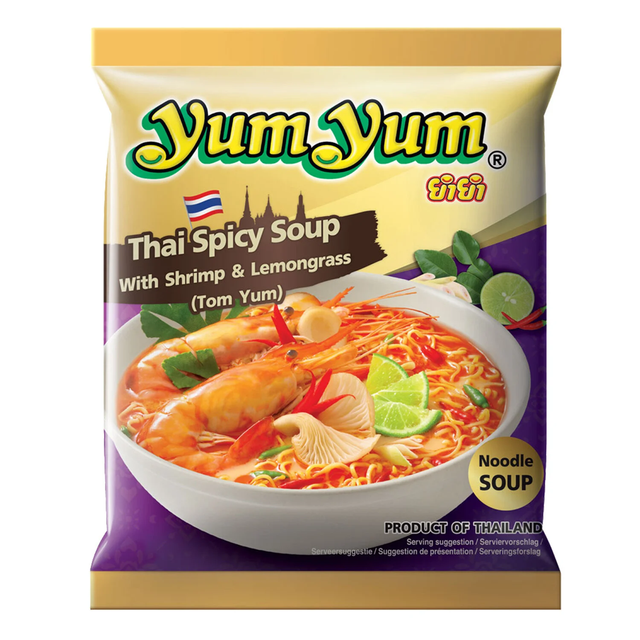 Plat cuisiné soupe de nouille saveur crevette coco citronnelle YUM YUM 100g