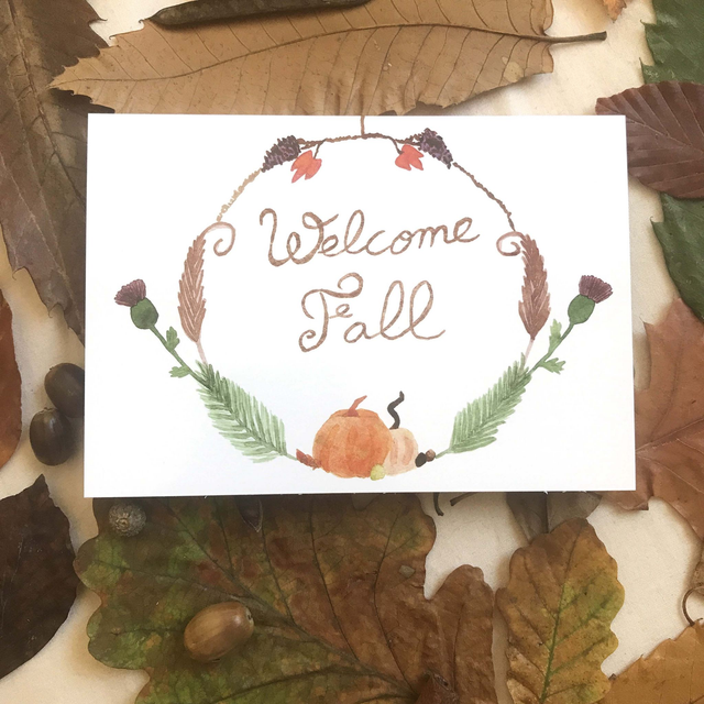 Carte postale welcome fall