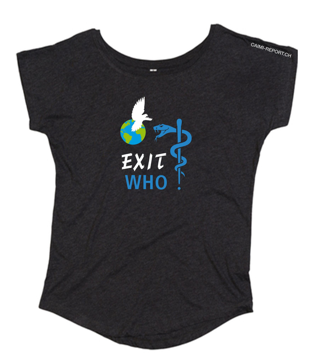 Ladie's Shirt, EXIT WHO mit Weltkugel