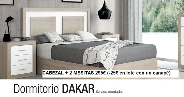 Cabezal y 2 mesitas DAKAR (COLECCION IMPORTA)