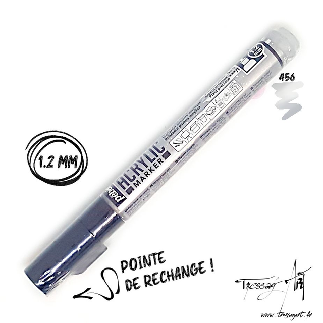 PEBEO - MARQUEUR ACRYLIQUE 1,2mm - ARGENT PRECIEUX - PB006456