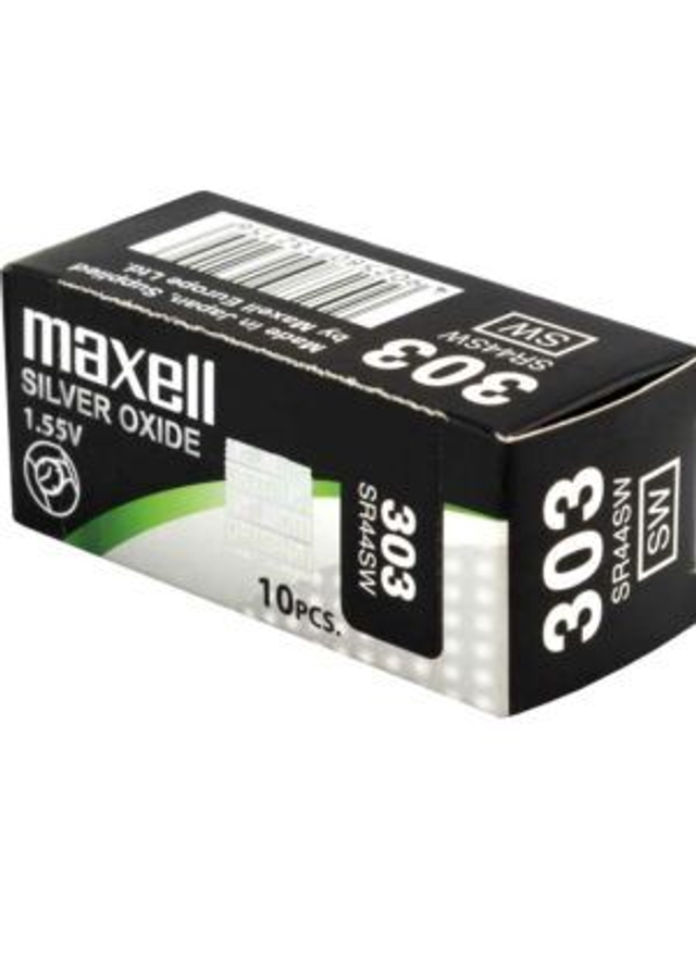 303 (SR44SW) Maxell Watch Battery (Pack 10)