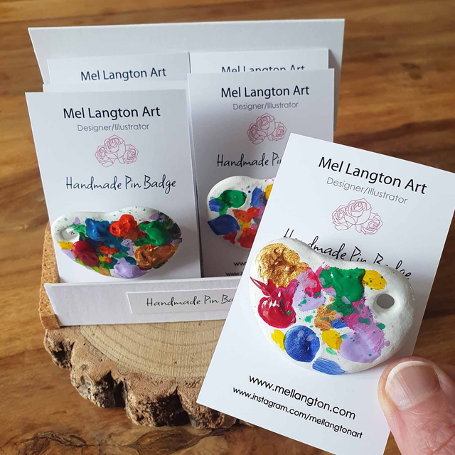 Artist Palette Brooch Pin