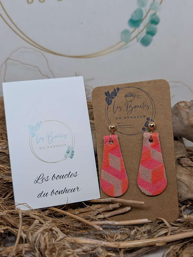 Boucles d'oreilles Simply rose s001