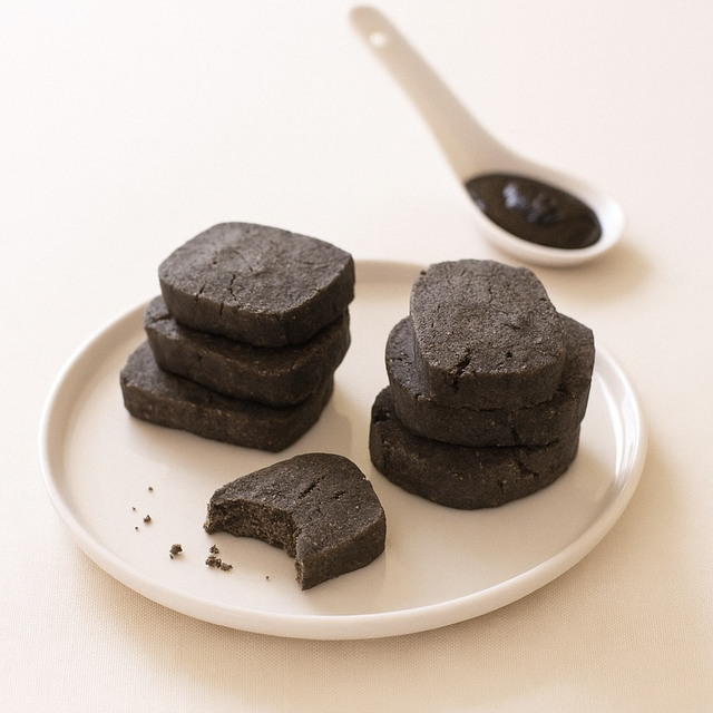 Biscuit bio à la crème de sésame noir