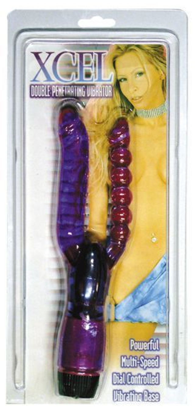 Xcel Doppel-Penisvibrator lila 25cm